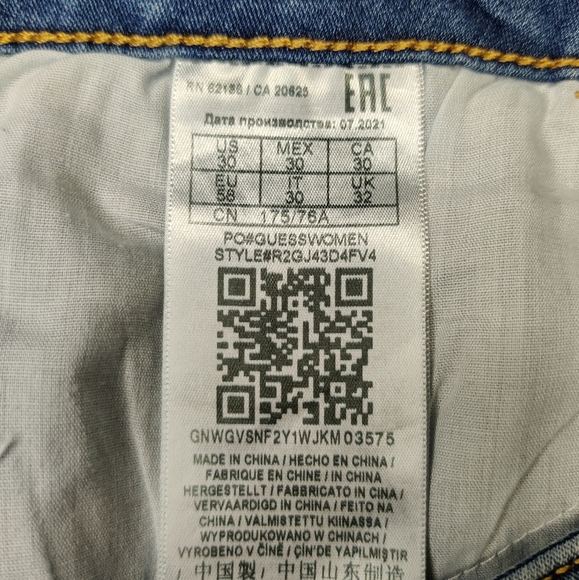 Guess light denim straight leg size 30 - Picture 4 of 4
